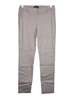 Cynthia Rowley Brown Geometric Pattern Printed Dress Pants Trousers Women’s Sz2